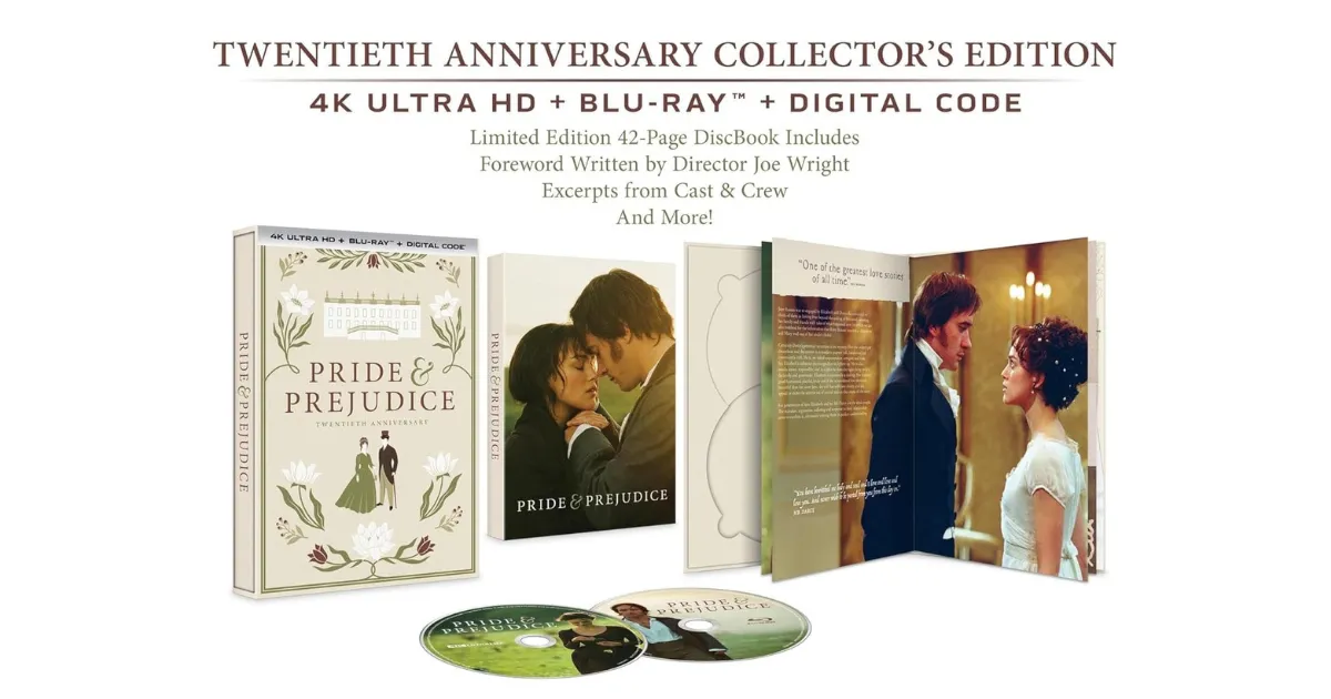 Pride & Prejudice 4K UHD 20th Anniversary Editions Arrive Nov. 25 from Universal Pictures
