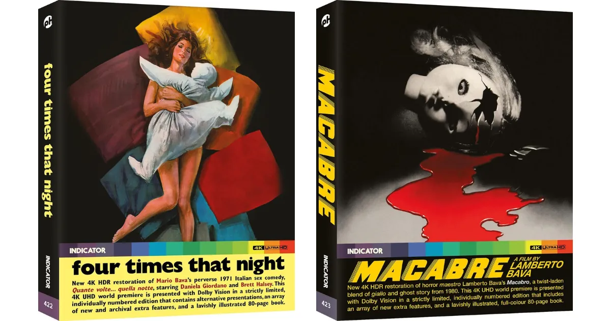 Four Times That Night (1971) and Macabre (1980) Coming to 4K UHD and Blu-ray from Indicator/Powerhouse Films
