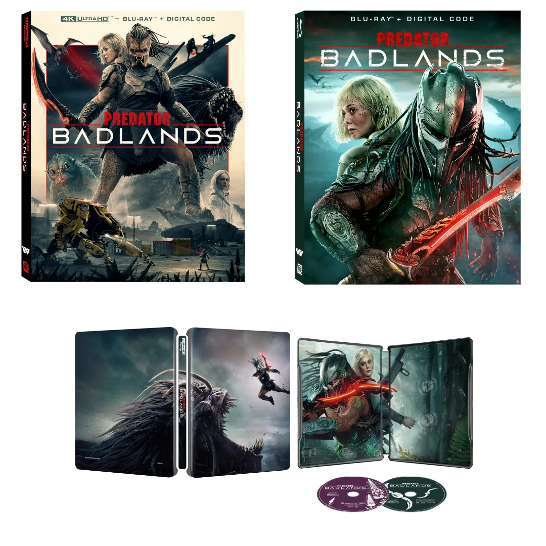 Predator: Badlands Coming to 4K Steelbook, 4K UHD, Blu-ray, and DVD in February 2026