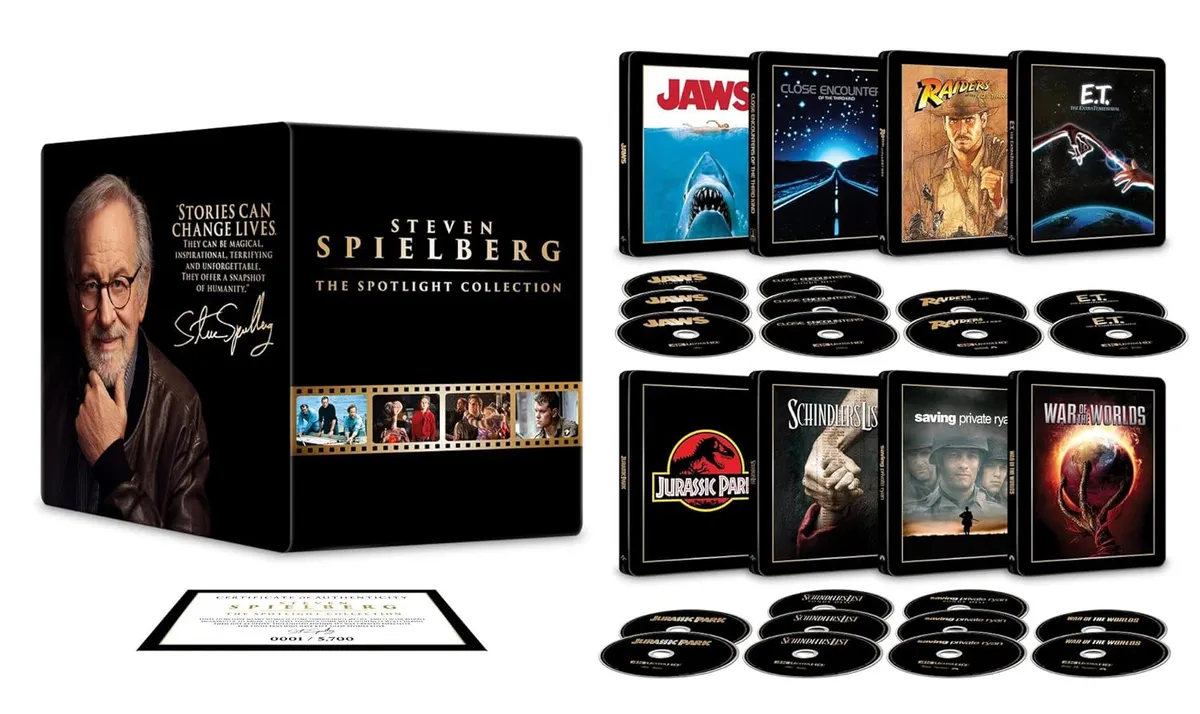 Steven Spielberg: The Spotlight Collection 4K UHD Limited Edition SteelBook Set Announced